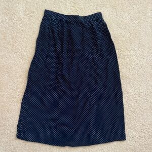 Navy Polka Dot Skirt